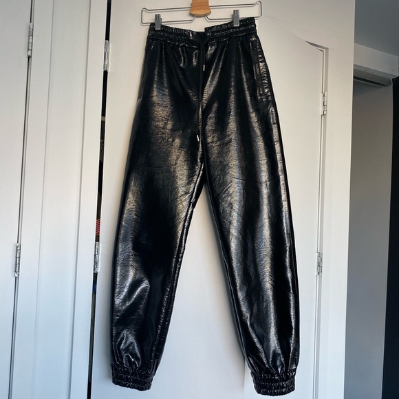 MSGM vinyl black sweat pants joggers - Picture 5 of 9
